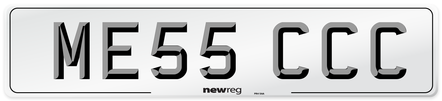 ME55 CCC Number Plate from New Reg